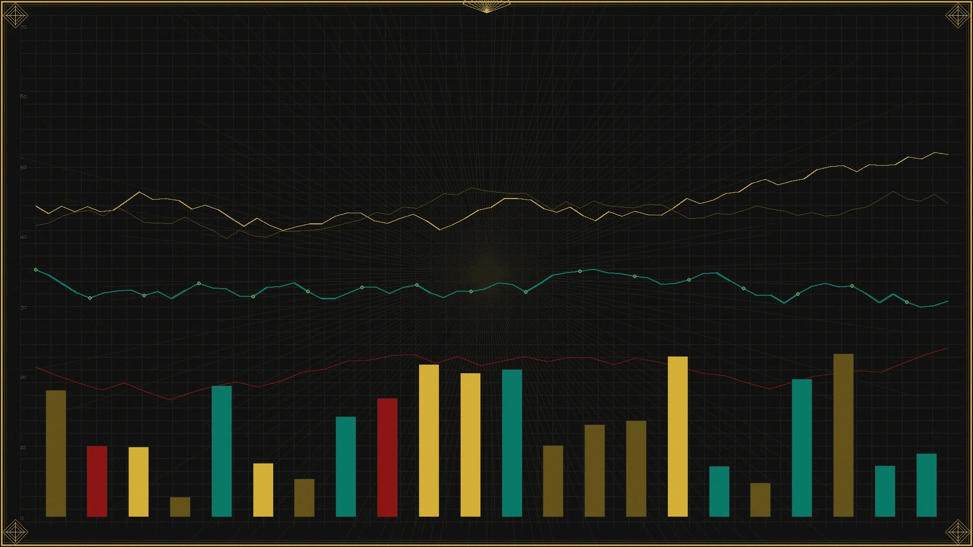 澳门福彩鎏金数据大厅装饰艺术风背景